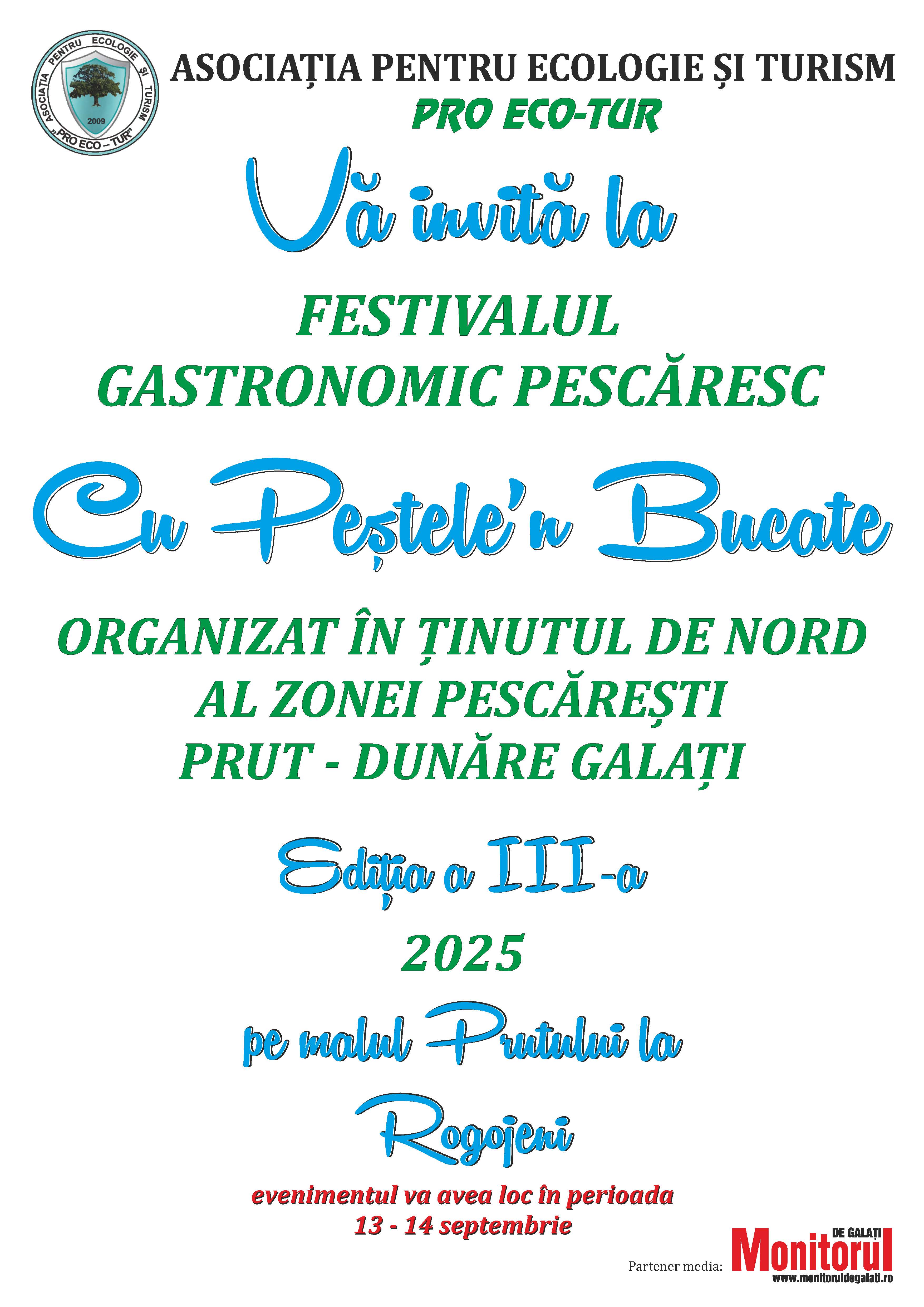 FESTIVALUL GASTRONOMIC PESCĂRESC Cu Peştele’n Bucate Ediţia a III-a 2025