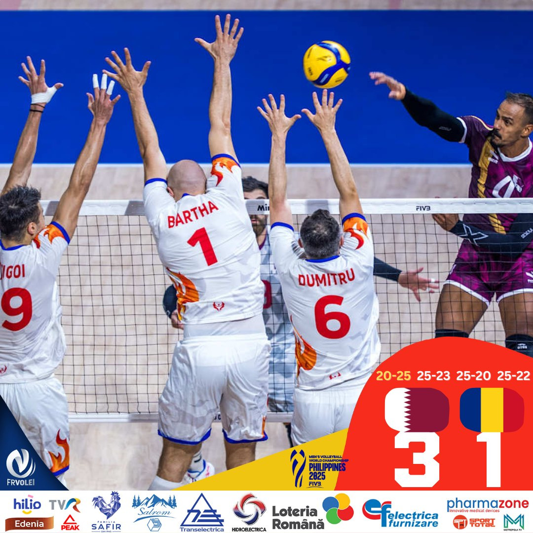 România a condus cu 1-0 la seturi, dar a fost învinsă de Qatar