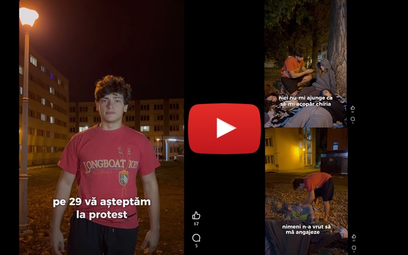 «Tot de la noi tăiaţi?» Liga Studenţilor din Galaţi, campanie inedită de protest - VIDEO