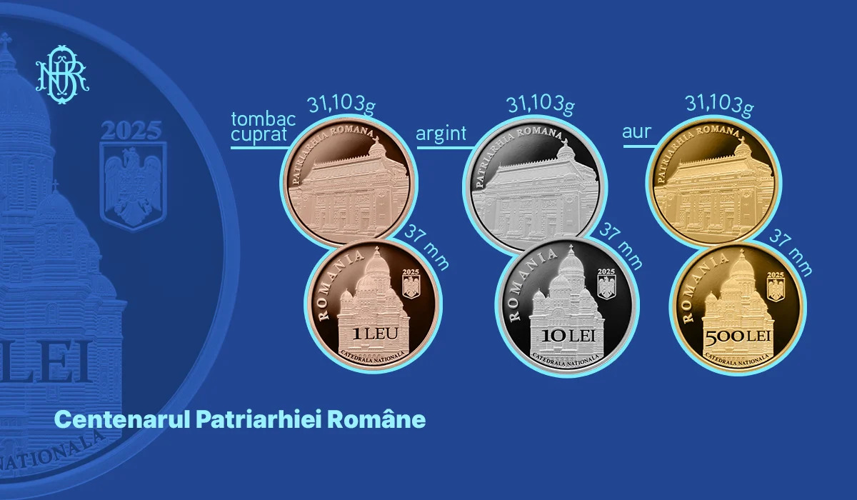 FOTO: Banca Naţională a României a lansat trei monede dedicate Centenarului Patriarhiei Române