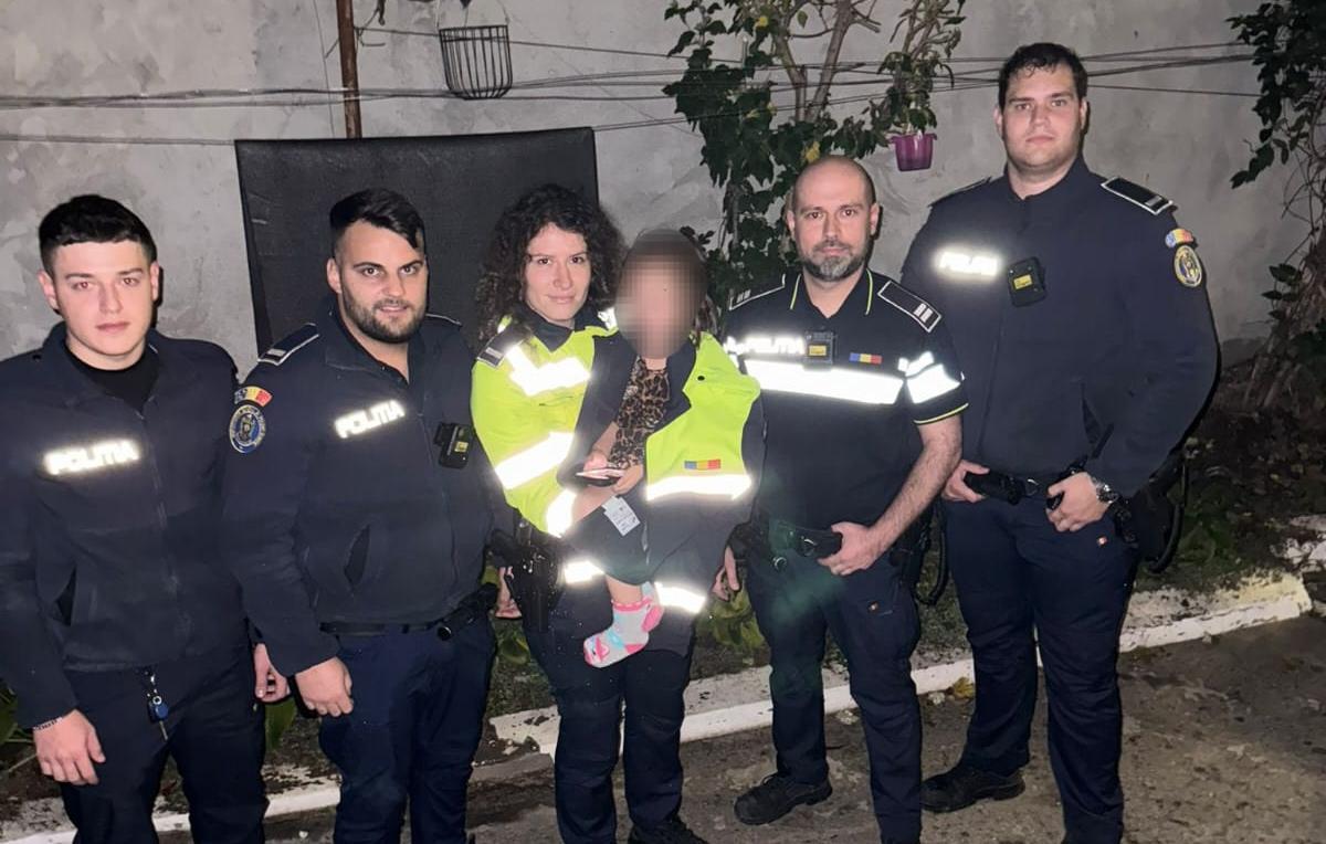 O fetiţă de 3 ani readusă în sânul familiei de un brăilean responsabil