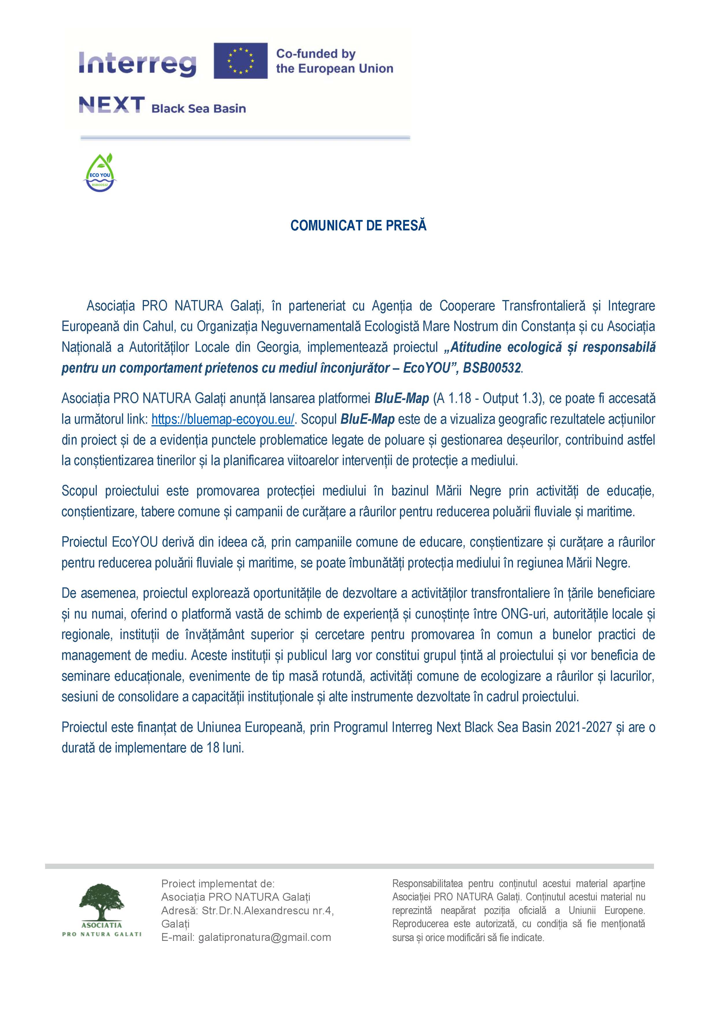 COMUNICAT DE PRESĂ 22.10.2025