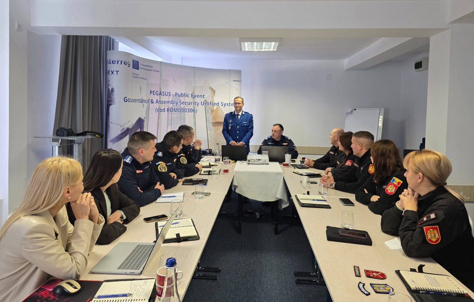 FOTO: Jandarmeria Galaţi a găzduit primul workshop organizat în cadrul proiectului PEGASUS