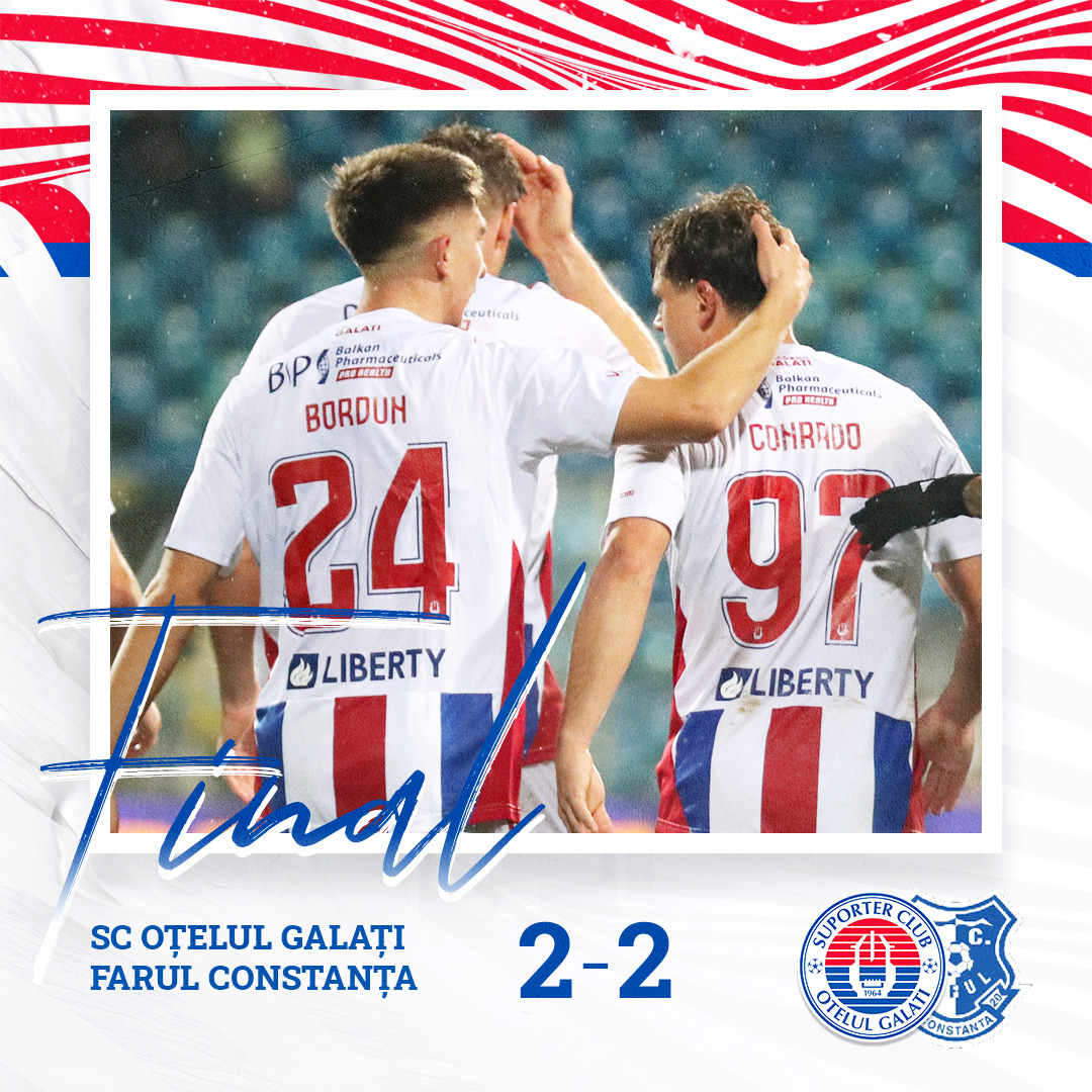 Meci „nebun” în Groapa Ţiglinelor: Oţelul şi Farul au remizat spectaculos