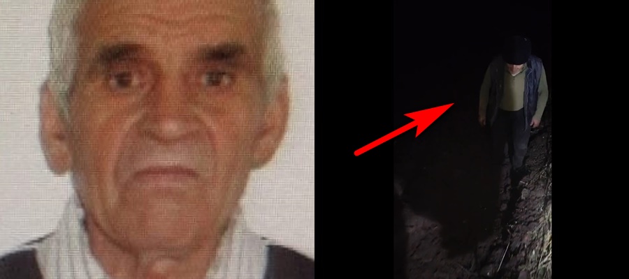 VIDEO: Confuz, un bătrân cu Alzheimer a plecat de acasă şi s-a rătăcit! L-au găsit poliţiştii pe câmp