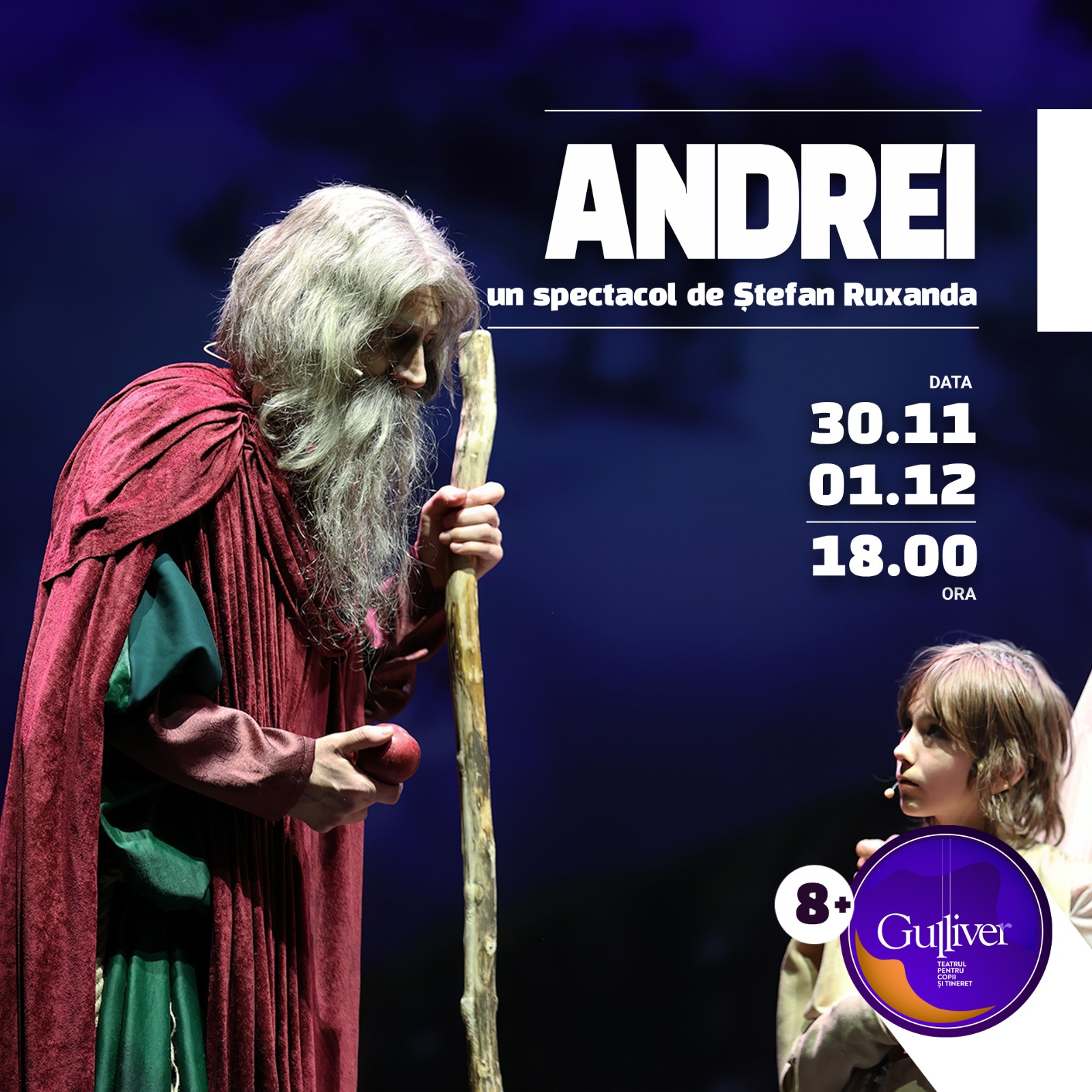 „Andrei”, spectacol-eveniment dedicat ocrotitorului oraşului Galaţi, la Teatrul „Gulliver”
