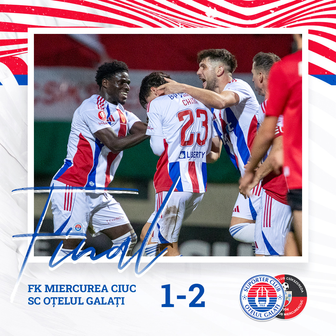 Prima victorie! Bordun a adus victoria Oţelului în cel de-al 6-lea minut de prelungiri la Miercurea-Ciuc