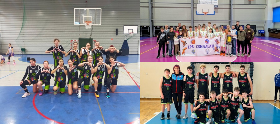 Baschet juvenil gălăţean: Fetele de la LPS şi băieţii de CSM LPS şi Phoenix LPS Focşani avansează în faza a treia la Under 14