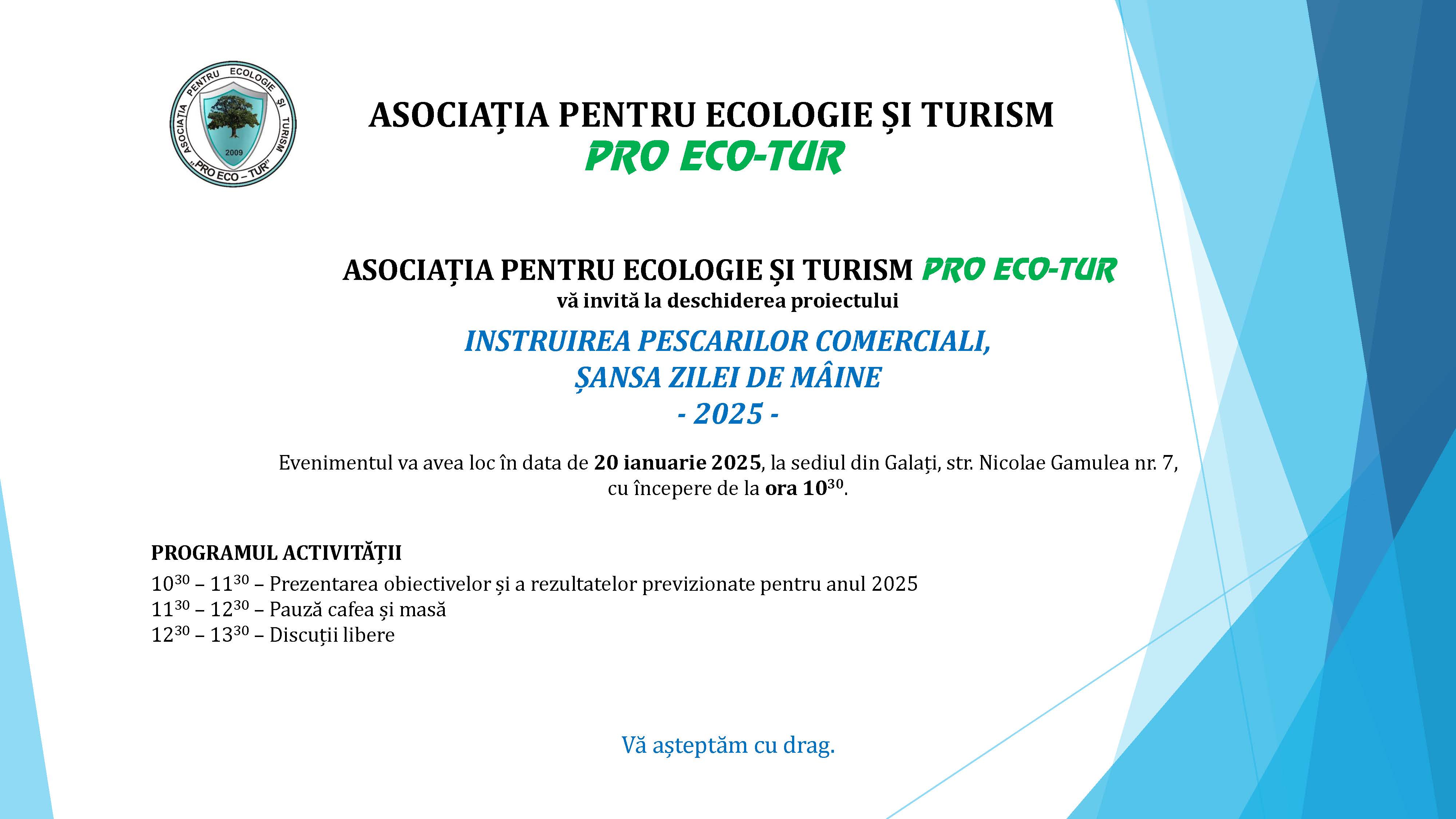 Deschiderea proiectului INSTRUIREA PESCARILOR COMERCIALI, ŞANSA ZILEI DE MÂINE 2025