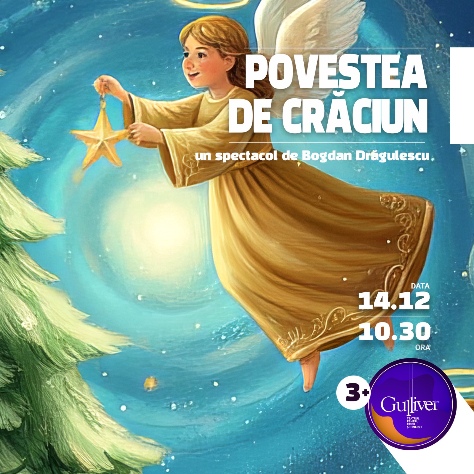 „Povestea de Crăciun” aduce magia sărbătorilor la Teatrul „Gulliver”