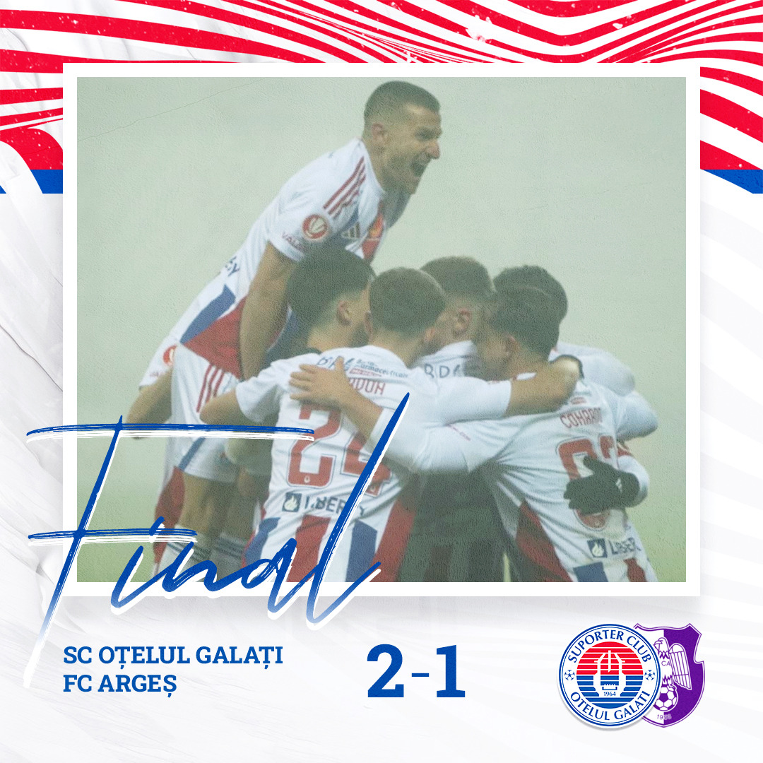 Oţelul câştigă ultimul meci de la Galaţi din 2025 şi îşi consolidează poziţia pentru play-off